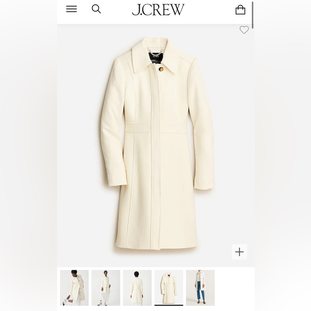 NWT J.Crew lady day topcoat in Italian double-cloth wool blend